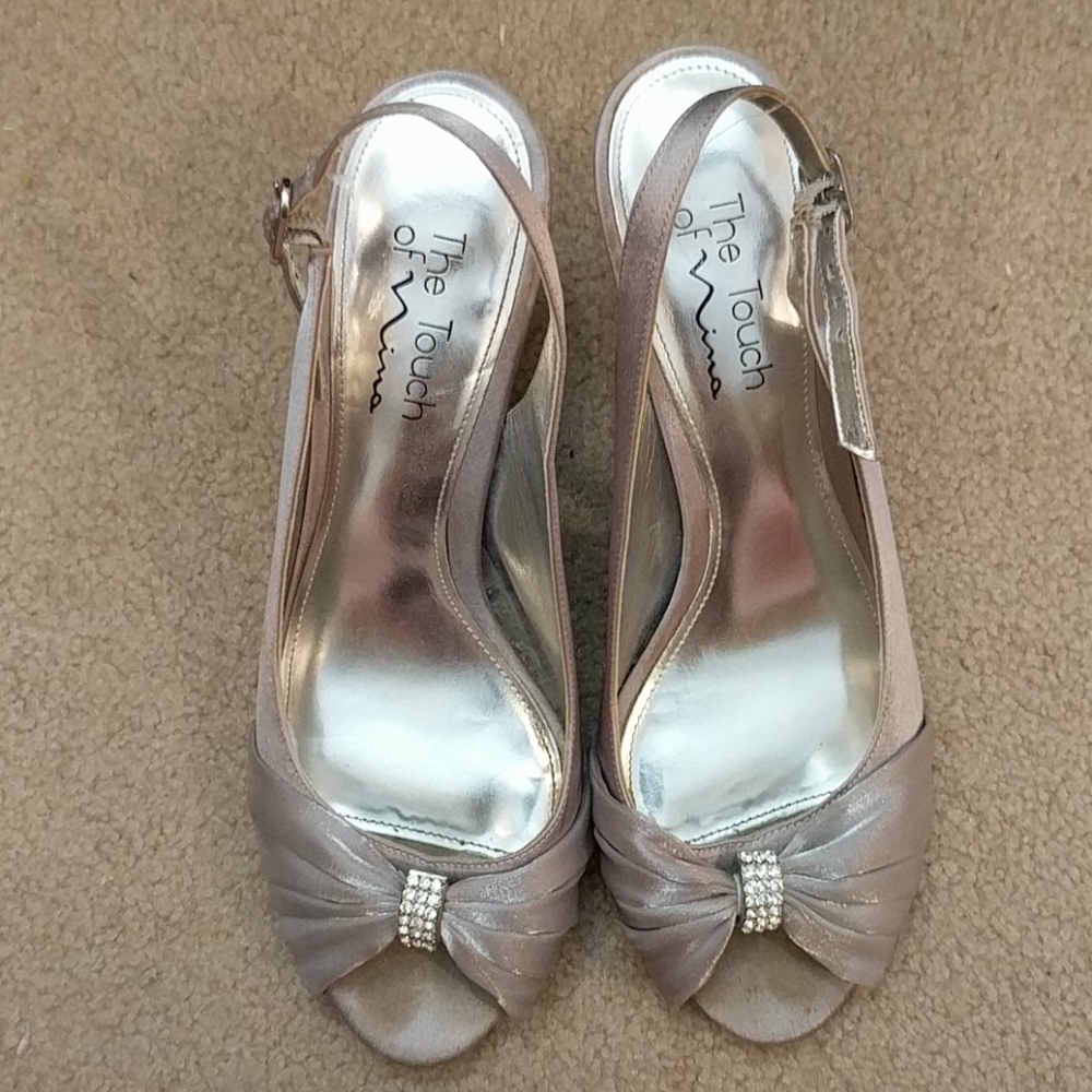 Silver Three Inch Heels